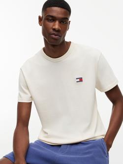 Tommy Hilfiger Crew Neck Cotton T-Shirt - view 2, Natural
