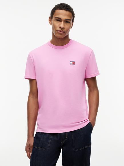 Tommy Hilfiger Crew Neck Cotton T-Shirt, Pink, Pink