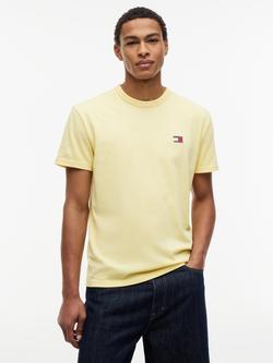 Tommy Hilfiger Crew Neck Cotton T-Shirt, Light Yellow, Light Yellow