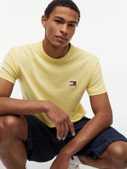 Tommy Hilfiger Crew Neck Cotton T-Shirt, Light Yellow - view 2, Light Yellow