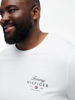 Tommy Hilfiger Plus Crew Neck Cotton T-Shirt, White - view 2, White