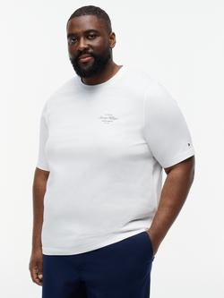 Tommy Hilfiger Plus Graphic Print Crew Neck Cotton T-Shirt, White, White