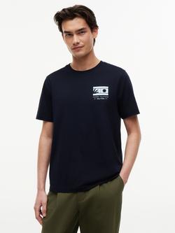 Tommy Hilfiger Crew Neck Cotton T-Shirt, Navy, Navy