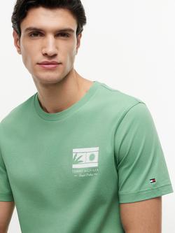 Tommy Hilfiger Crew Neck Cotton T-Shirt, Light Green - view 2, Light Green