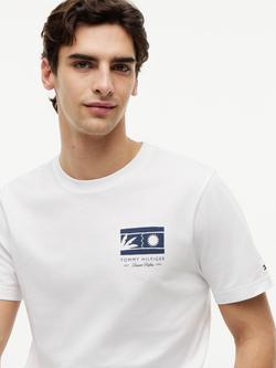Tommy Hilfiger Crew Neck Cotton T-Shirt, White - view 2, White