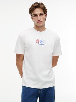 Tommy Hilfiger Cotton Crew-Neck T-Shirt, Oatmeal, Oatmeal