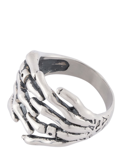 Serge DeNimes Sterling Silver Skeleton Hands Ring - view 2, Silver