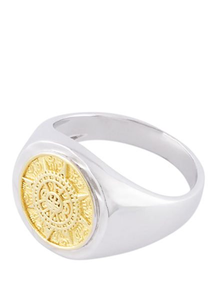 Serge DeNimes Aztec Compass Ring, Mixed Metal - view 2, Mixed Metal