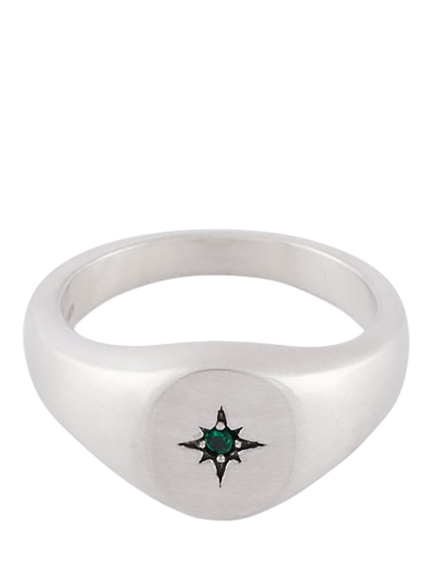 Serge DeNimes Sterling Silver Envy Signet Ring, Silver