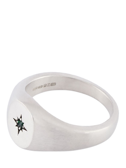 Serge DeNimes Sterling Silver Envy Signet Ring - view 2, Silver