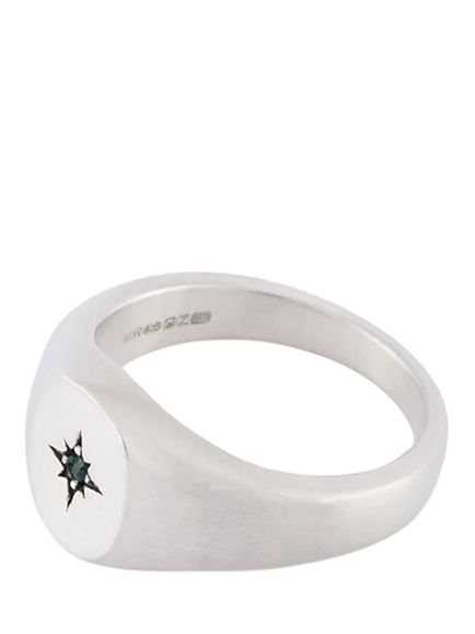 Serge DeNimes Sterling Silver Envy Signet Ring - view 2, Silver