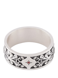 Serge DeNimes Sterling Silver Kabuto Ring, Silver