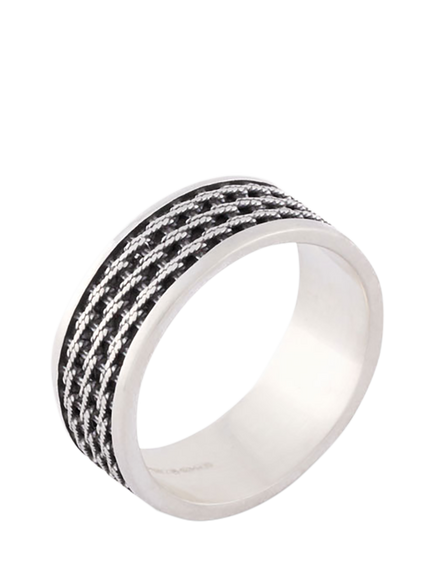 Serge DeNimes Sterling Silver Kusari Ring - view 2, Silver