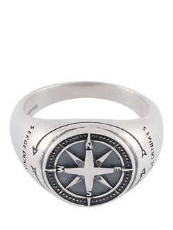 Serge DeNimes Sterling Silver Napoleon Ring, Silver