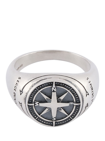 Serge DeNimes Sterling Silver Napoleon Ring, Silver