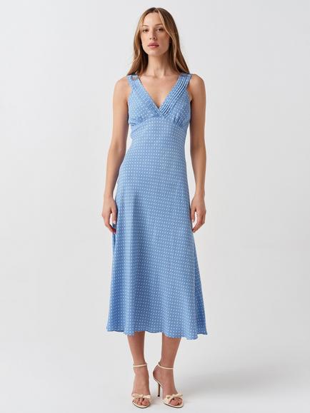 Ghost Elise Spot Dress, Blue/White, Blue/White
