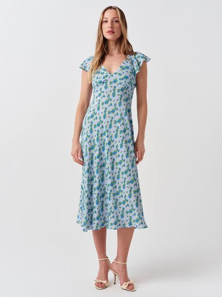 Ghost Maya Floral Dress, Blue/Multi, Blue/Multi