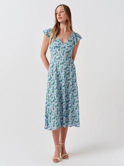 Ghost Maya Floral Dress, Blue/Multi - view 2, Blue/Multi