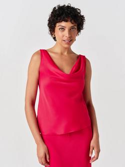 Ghost Nyla Sleeveless Cowl Neck Top, Red