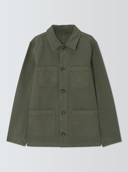 John Lewis Canvas Chore Jacket, Khaki, Khaki