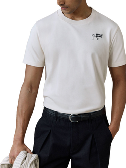 Percival Cotton Regular Fit Short Sleeve Hotel T-Shirt, Cream, Cream