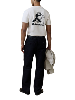 Percival Cotton Regular Fit Short Sleeve Hotel T-Shirt, Cream - view 2, Cream