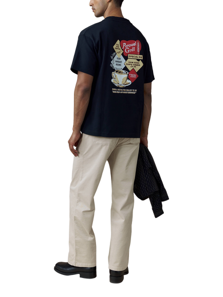 Percival Grilled Cheese Oversized Cotton Jersey T-Shirt, Black - view 2, Black
