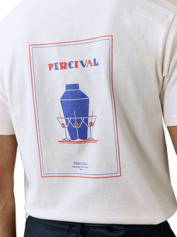 Percival Mixologist Organic Cotton T-Shirt, Cream - view 2, Cream