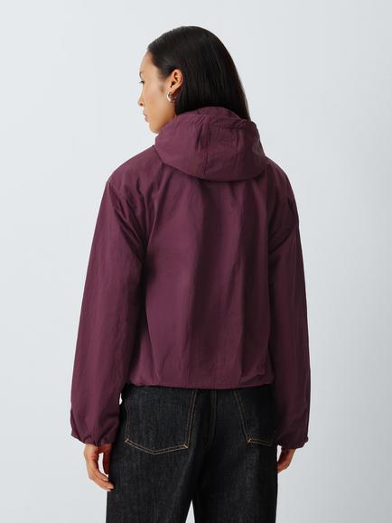 John Lewis Hooded Tech Jacket, Burgundy - view 2, Burgundy