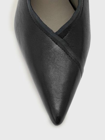 AllSaints Vera Suede Stiletto Heel Court Shoes - view 2, Black