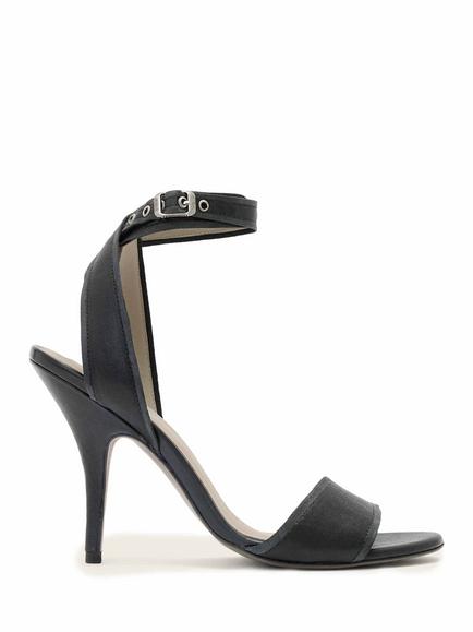 AllSaints Vera Leather Stiletto Heel Sandals, Black, Black