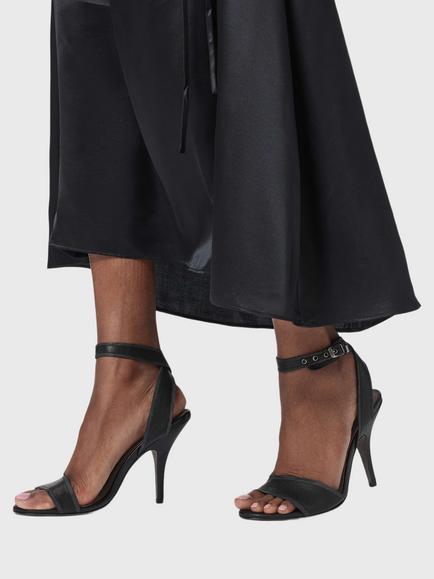 AllSaints Vera Leather Stiletto Heel Sandals, Black - view 2, Black