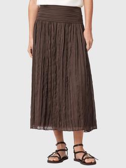 AllSaints Asal Midi Skirt, Brown, Brown