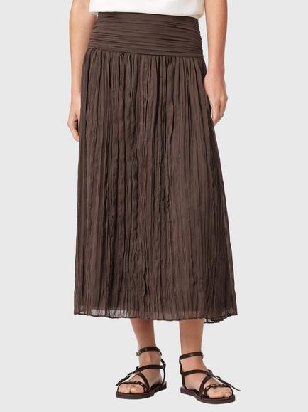 AllSaints Asal Midi Skirt, Brown, Brown