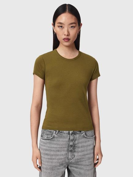 AllSaints Stevie Cotton T-Shirt, Green Khaki, Green Khaki