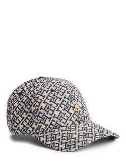 Tommy Hilfiger TH Monogram Jacquard Baseball Cap, Blue, Blue