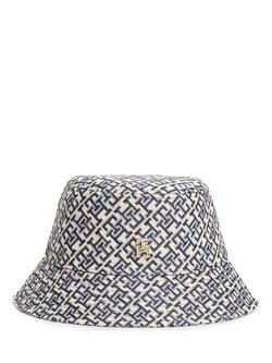Tommy Hilfiger Monogram Jacquard Bucket Hat, Blue, Blue
