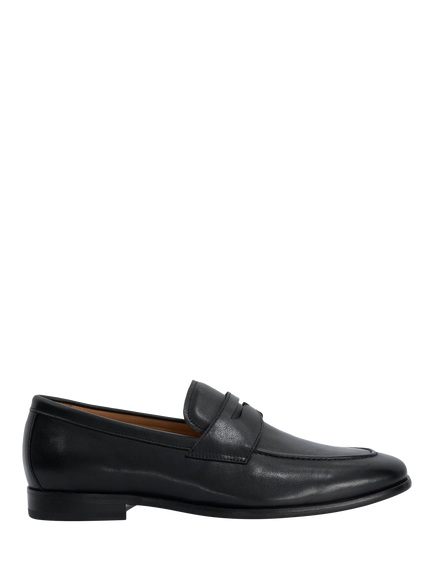 Dune London Salford Leather Loafers, Black, Black