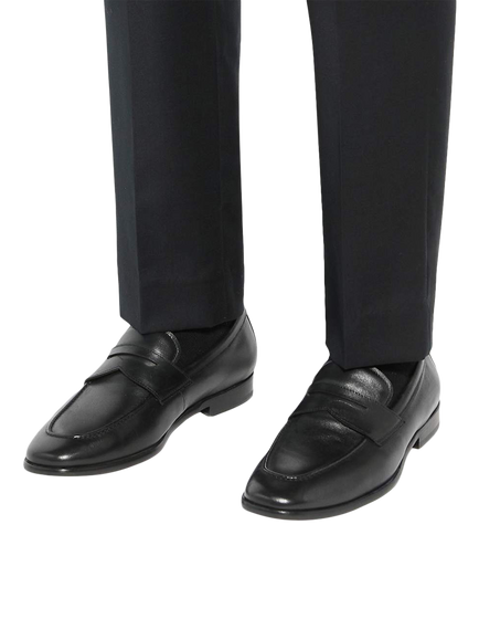 Dune London Salford Leather Loafers, Black - view 2, Black