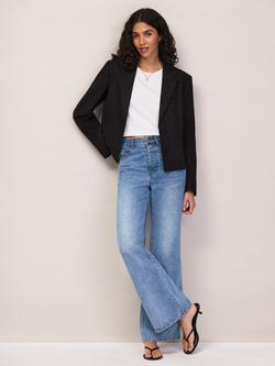 Ro&Zo Cropped Blazer, Black - view 2, Black