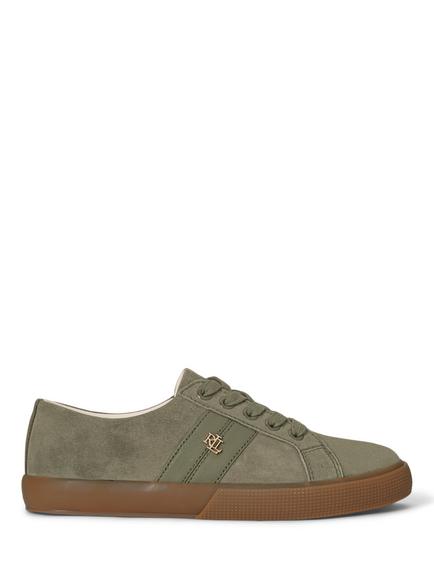 Ralph Lauren Lauren Ralph Lauren Janson II Suede Trainers, Sage, Sage