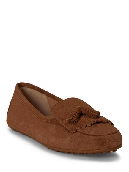 Lauren Ralph Lauren Tayte Suede Kiltie Loafers, Tobacco - view 2, Tobacco