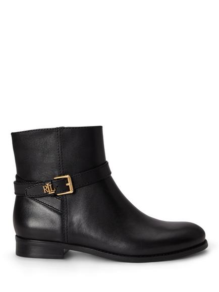 Lauren Ralph Lauren Brooke II Leather Ankle Boots, Black, Black