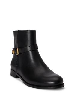 Lauren Ralph Lauren Brooke II Leather Ankle Boots, Black - view 2, Black