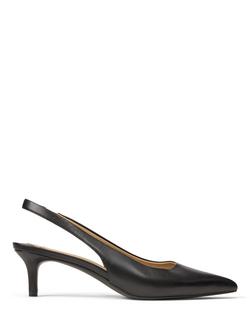 Lauren Ralph Lauren Lolah II Leather Slingback Court Shoes, Black, Black
