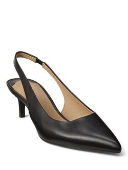 Lauren Ralph Lauren Lolah II Leather Slingback Court Shoes, Black - view 2, Black
