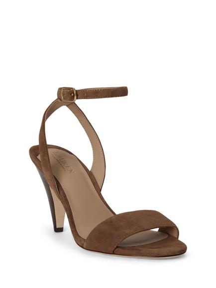 Lauren Ralph Lauren Gracy Suede Sandals, Tobacco - view 2, Tobacco