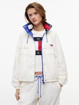 Tommy Hilfiger Water Resistant Oversized Regatta Windbreaker, White