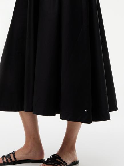 Tommy Hilfiger Button Slim Mixed Midi Dress, Black - view 2, Black