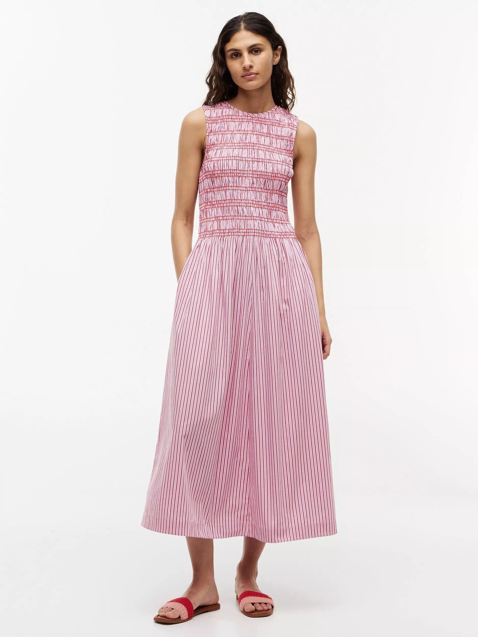 mini flare sleeve dress Joseph Ribkoff Denim Fit And Flare Midi Dress With Belt 262901 main image 0